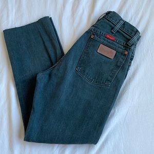 Vintage Wranglers - dark green cropped
